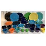 Fiesta Dinnerware Set -6 Dinner Plates, 8 Salad Plates, 7  Saucers, 4 Bowls, 1 Pitcher, 9 Cups, Salt & Pepper Set and 3 Mugs