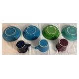 Fiesta Dinnerware Set -6 Dinner Plates, 8 Salad Plates, 7  Saucers, 4 Bowls, 1 Pitcher, 9 Cups, Salt & Pepper Set and 3 Mugs