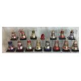 Collection of Hand Crafted Glass Bell Ornaments