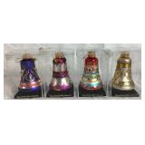 Collection of Hand Crafted Glass Bell Ornaments