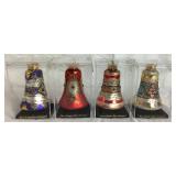 Collection of Hand Crafted Glass Bell Ornaments