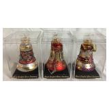 Collection of Hand Crafted Glass Bell Ornaments