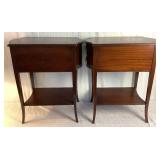 Pair of Vintage Imperial Mahogany End Tables