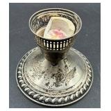 Weighted Sterling Silver Candleholders and 8 Salt and Pepper Shakers