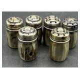 Weighted Sterling Silver Candleholders and 8 Salt and Pepper Shakers