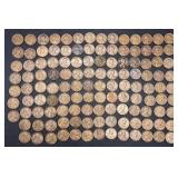 Collection of 124 Lincoln Wheat Cents Pennies