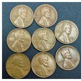 Collection of 124 Lincoln Wheat Cents Pennies