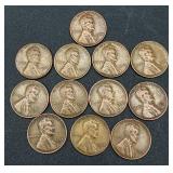 Collection of 124 Lincoln Wheat Cents Pennies