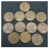 Collection of 124 Lincoln Wheat Cents Pennies