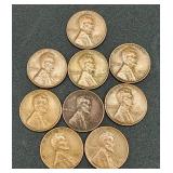 Collection of 124 Lincoln Wheat Cents Pennies