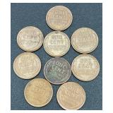 Collection of 124 Lincoln Wheat Cents Pennies