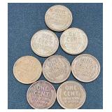 Collection of 124 Lincoln Wheat Cents Pennies