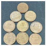 Collection of 124 Lincoln Wheat Cents Pennies