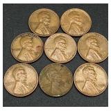 Collection of 124 Lincoln Wheat Cents Pennies