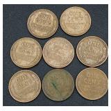 Collection of 124 Lincoln Wheat Cents Pennies