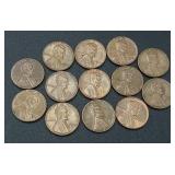 Collection of 124 Lincoln Wheat Cents Pennies
