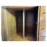 Pair of Ethan Allen Baumritter Heirloom Maple Shutter Door Storage Cabinets