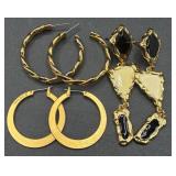 Collection of Gold Tone Earrings, Necklaces and Bracelets