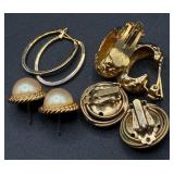 Collection of Gold Tone Earrings, Necklaces and Bracelets