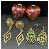 Collection of Gold Tone Earrings, Necklaces and Bracelets