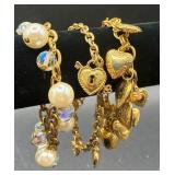 Collection of Gold Tone Earrings, Necklaces and Bracelets