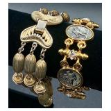 Collection of Gold Tone Earrings, Necklaces and Bracelets