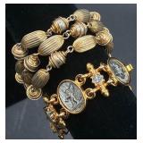 Collection of Gold Tone Earrings, Necklaces and Bracelets