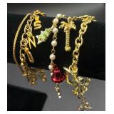 Collection of Gold Tone Earrings, Necklaces and Bracelets