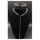 Collection of Rhinestone Necklaces, Earrings and Bracelets