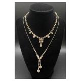 Collection of Rhinestone Necklaces, Earrings and Bracelets