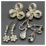 Collection of Rhinestone Necklaces, Earrings and Bracelets