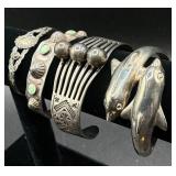Four Sterling Silver .925 Bracelets