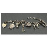 Sterling Silver .925 Rings, Charm Bracelets and 3 Charms