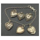 Sterling Silver .925 Rings, Charm Bracelets and 3 Charms