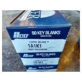 (3) Boxes Ilco Nickel Silver Key Blanks - 1A1K1