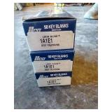 (3) Boxes Ilco Nickel Silver Key Blanks - 1A1E1