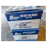(3) Boxes Ilco Nickel Silver Key Blanks - 1A1R1