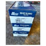 (3) Boxes Ilco Nickel Silver Key Blanks - 1A1L1