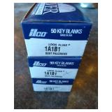 (3) Boxes Ilco Nickel Silver Key Blanks - 1A1B1