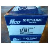(3) Boxes Ilco Nickel Silver Key Blanks - 1A1B1