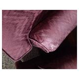 Set of (2) Burgundy Occasional Chairs
