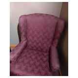 Set of (2) Burgundy Occasional Chairs