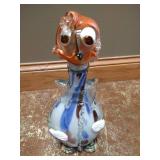 11" Tall Blown Glass Clown Decanter