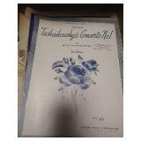 Box of Vintage Piano Sheet Music - Classical, Hymns, Traditional