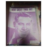 Box of Vintage Piano Sheet Music - Classical, Hymns, Traditional