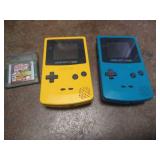 (2) Nintendo Gameboy Colors - Missing Back Battery Covers