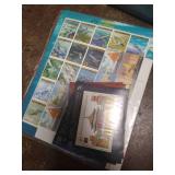 Box of Stamps & Stamp-Collecting Items