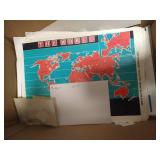 Box of Stamps & Stamp-Collecting Items