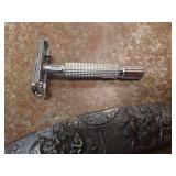 Vintage Razor & Vintage Comb with Holder