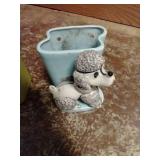 (3) Planters - (1) Redwing, (1) Dog Planter with Broken Tail, & (1) Basic